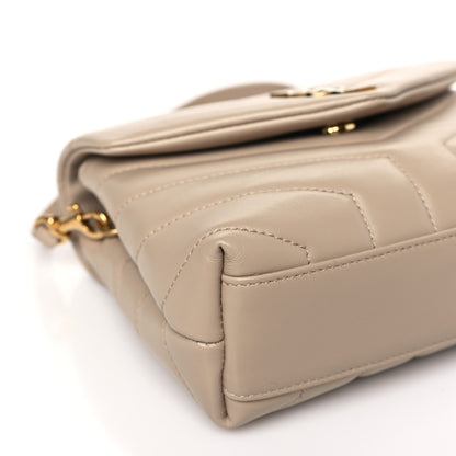 Saint Laurent Calfskin Y Quilted Monogram Toy Loulou Crossbody Bag Dark Beige 8 of 10