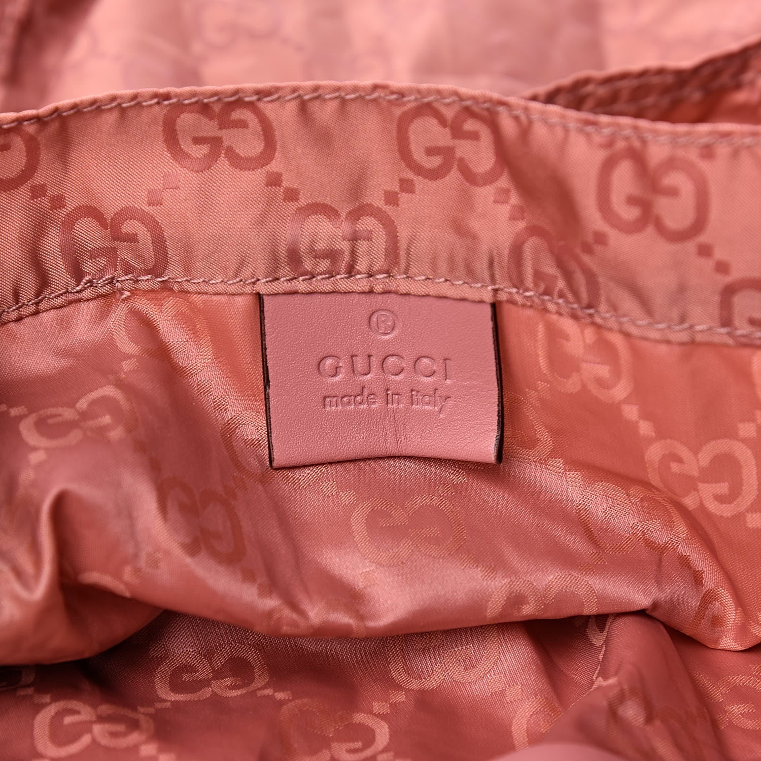 Gucci Nylon Monogram Teddy Bear Folding Tote Pink 6 of 19