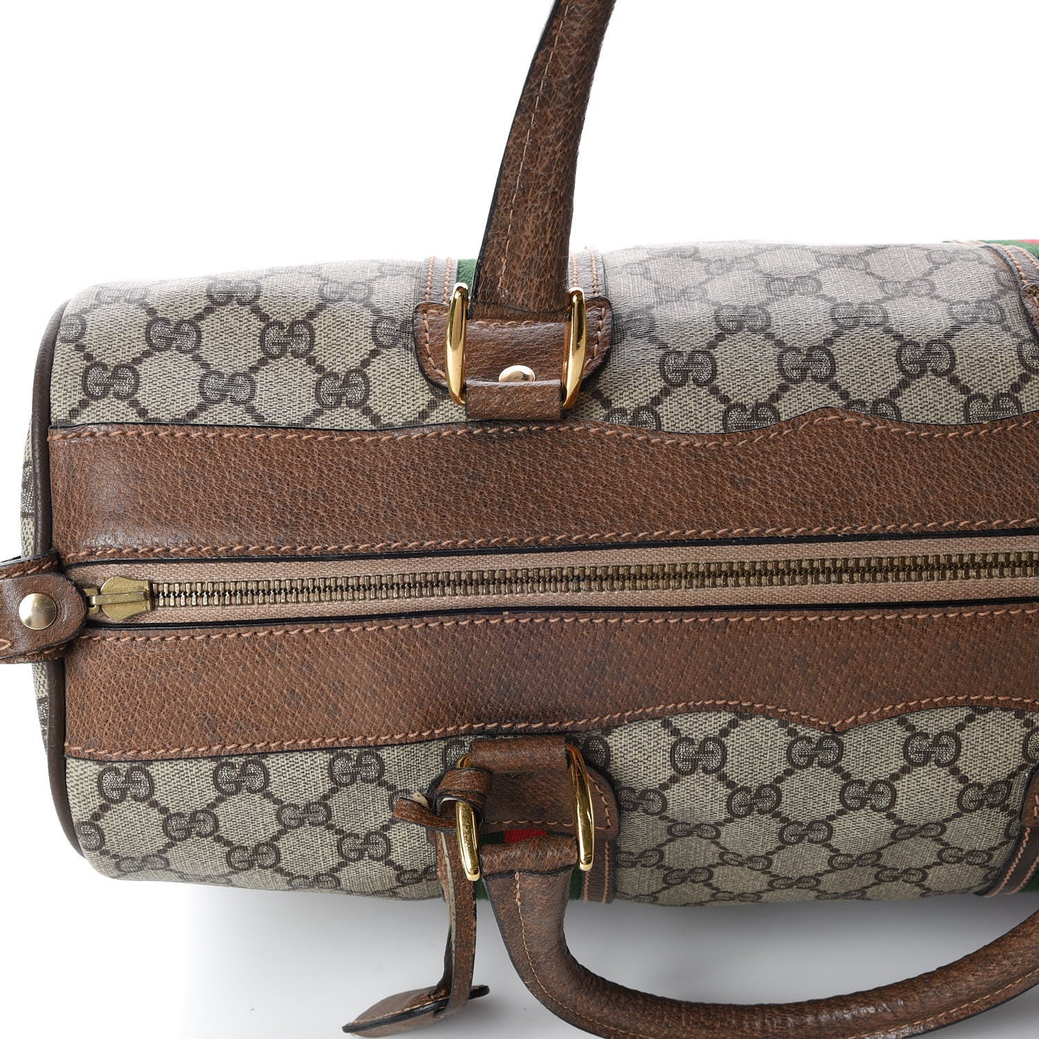 Gucci GG Plus Monogram Web Boston Brown 21 of 22