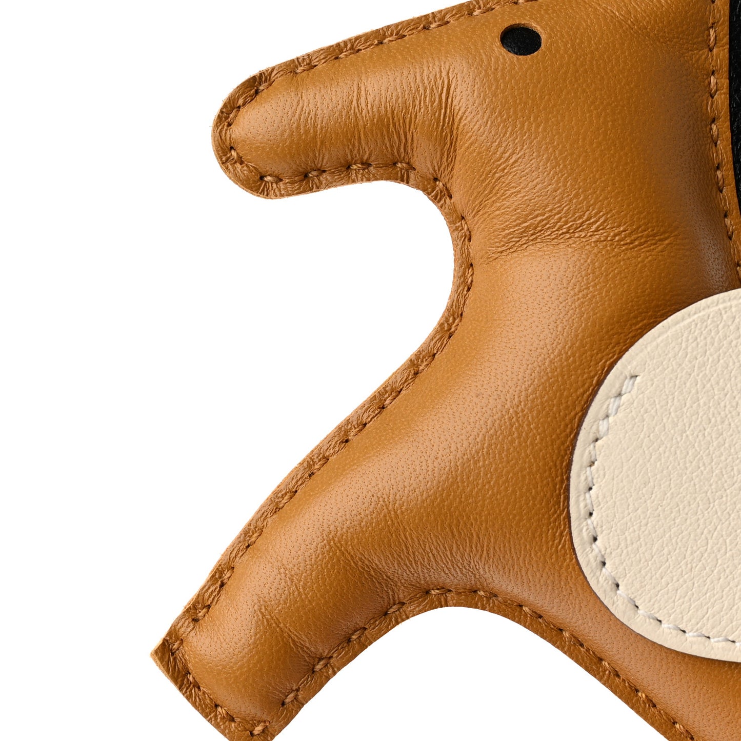 Milo Lambskin Grigri Rodeo Pegase Horse Bag Charm MM Sesame Black Nata