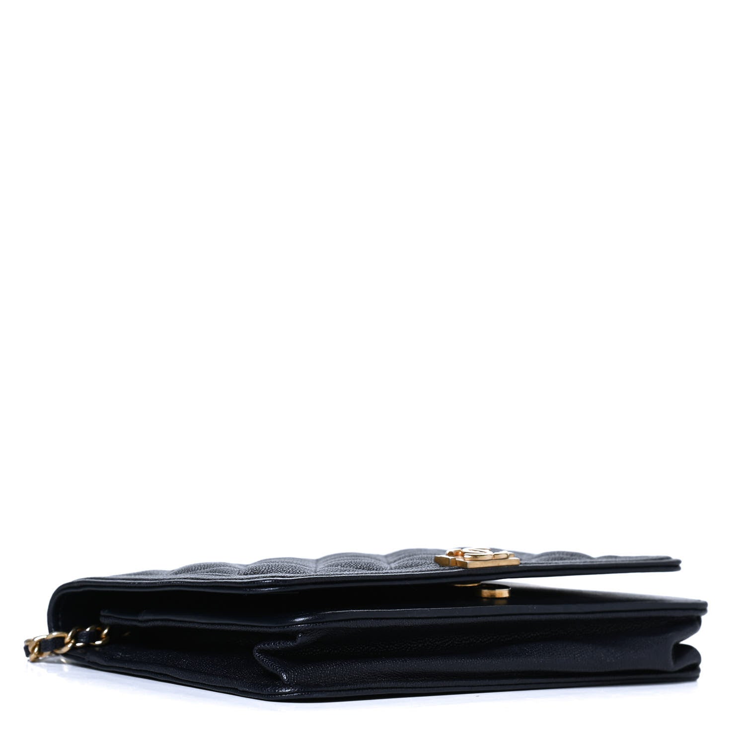 Chanel Caviar Quilted Boy Wallet On Chain WOC Navy 3 of 14