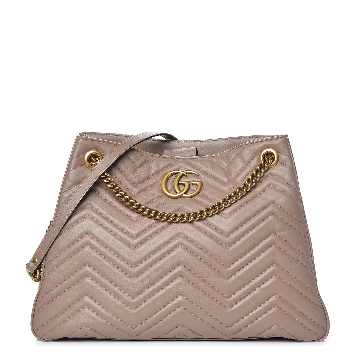 Calfskin Matelasse Medium GG Marmont Shoulder Tote Bag Porcelain Rose