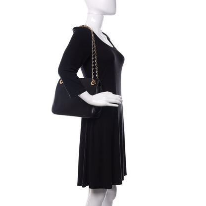 Gucci Azalea Calfskin Small Marina Open Top Chain Shoulder Bag Black 2 of 10