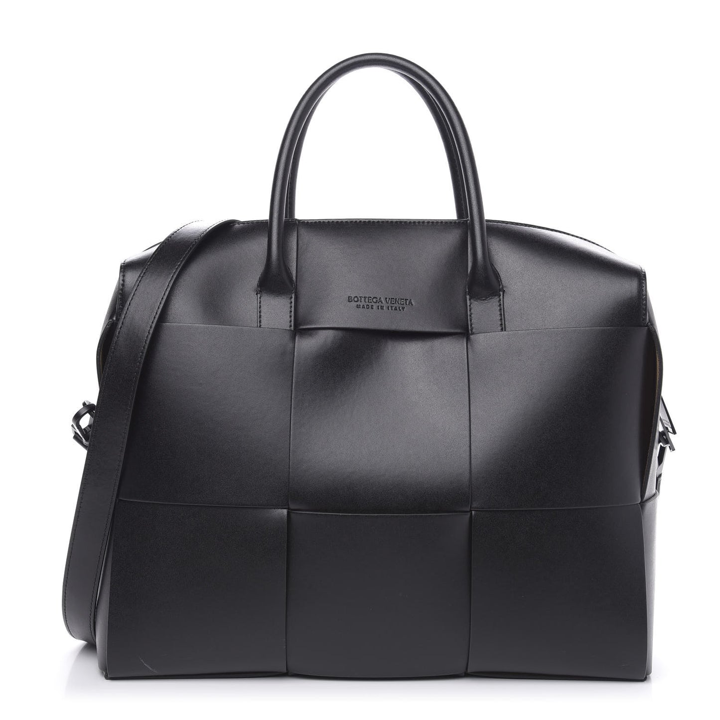 Urban Calfskin Maxi Intrecciato Briefcase Black
