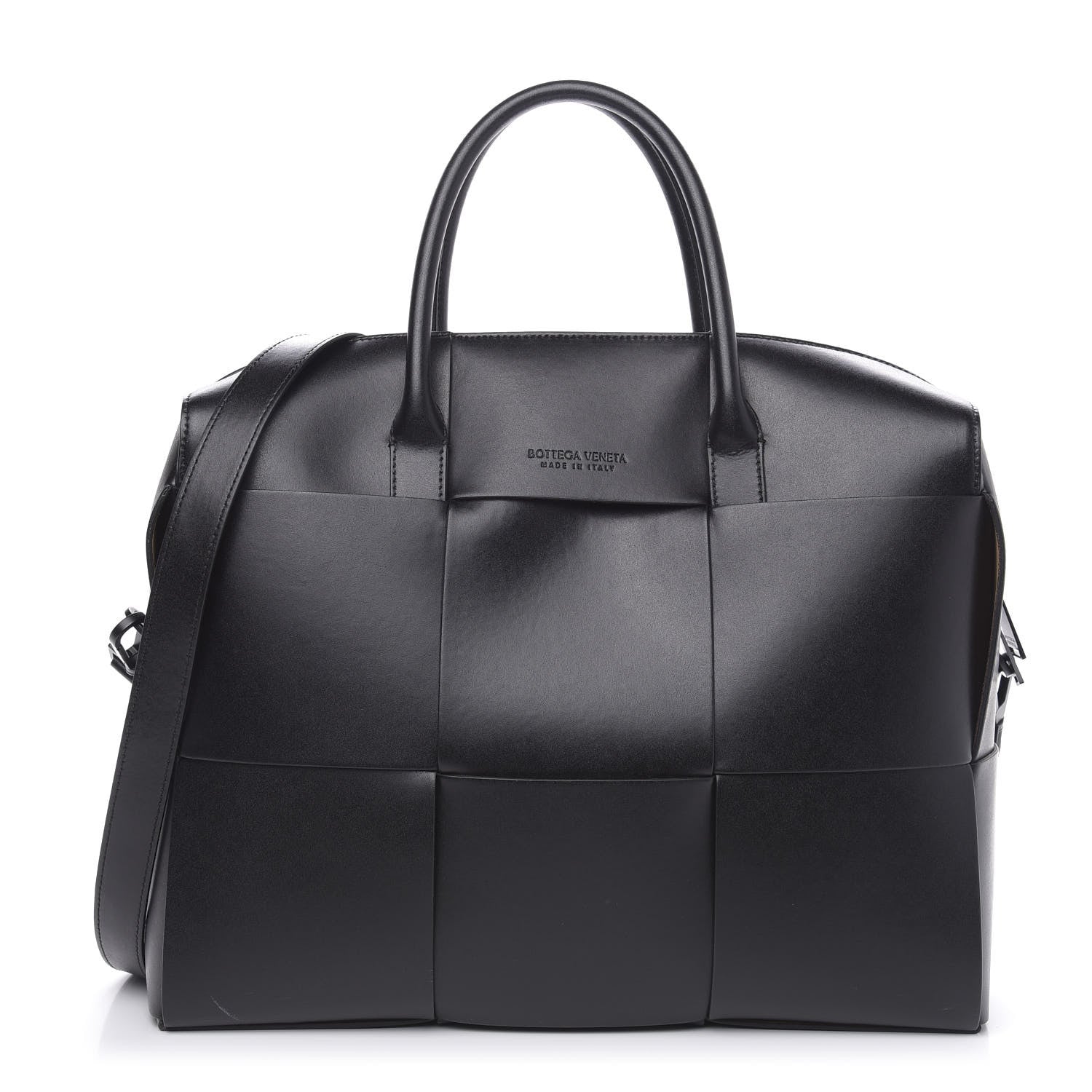 Bottega Veneta Urban Calfskin Maxi Intrecciato Briefcase Black 1 of 11