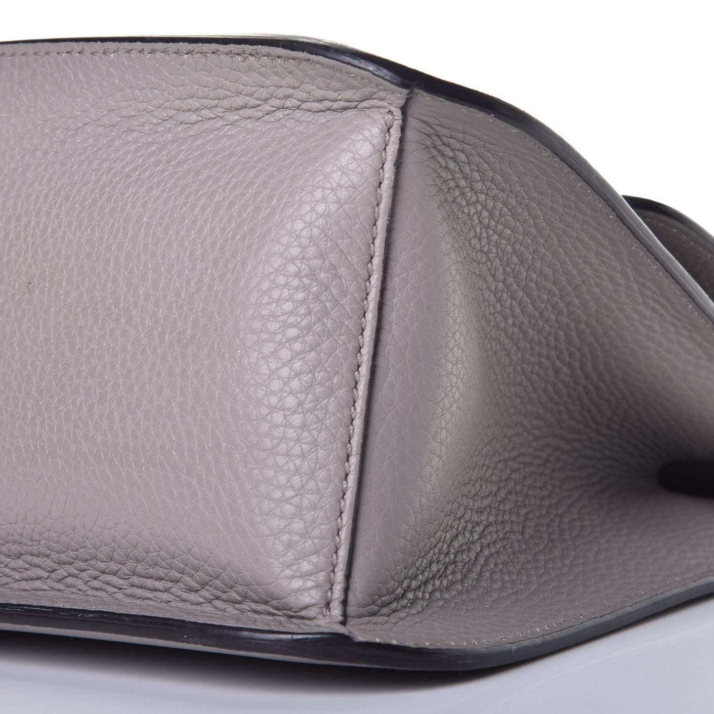 Cellarius Calfskin Medium Bamboo Daily Flap Shoulder Bag Storm Grey