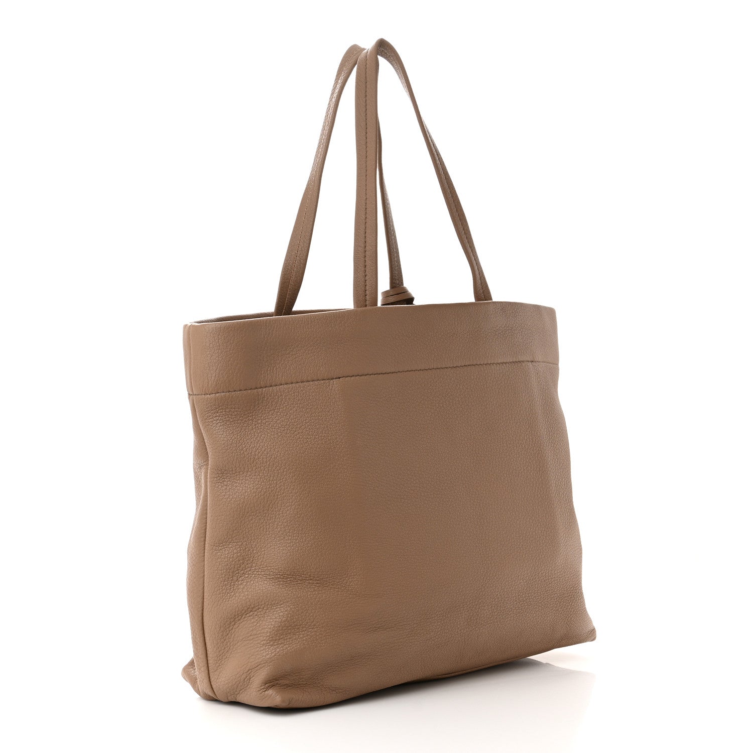 Prada Vitello Daino Embossed Logo Shopping Tote Noisette 3 of 10