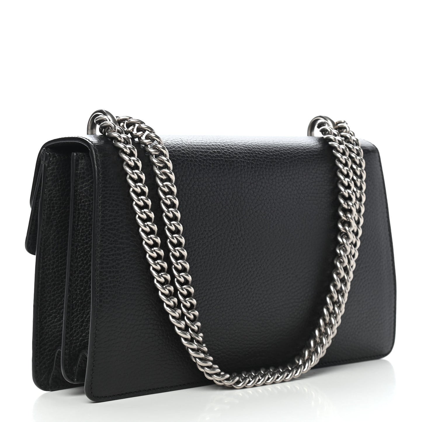 Pebbled Calfskin Small Dionysus Shoulder Bag Black