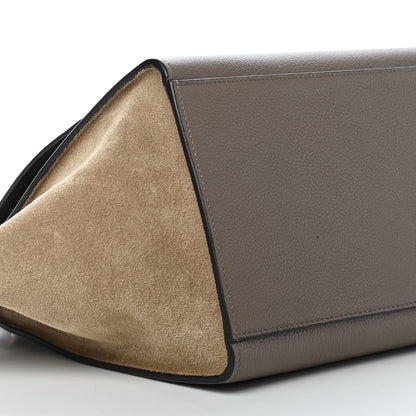 Celine Drummed Calfskin Suede Small Trapeze Souris 8 of 9