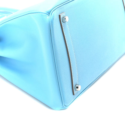 Hermes Epsom Candy Birkin 35 Celeste Mykonos 9 of 10