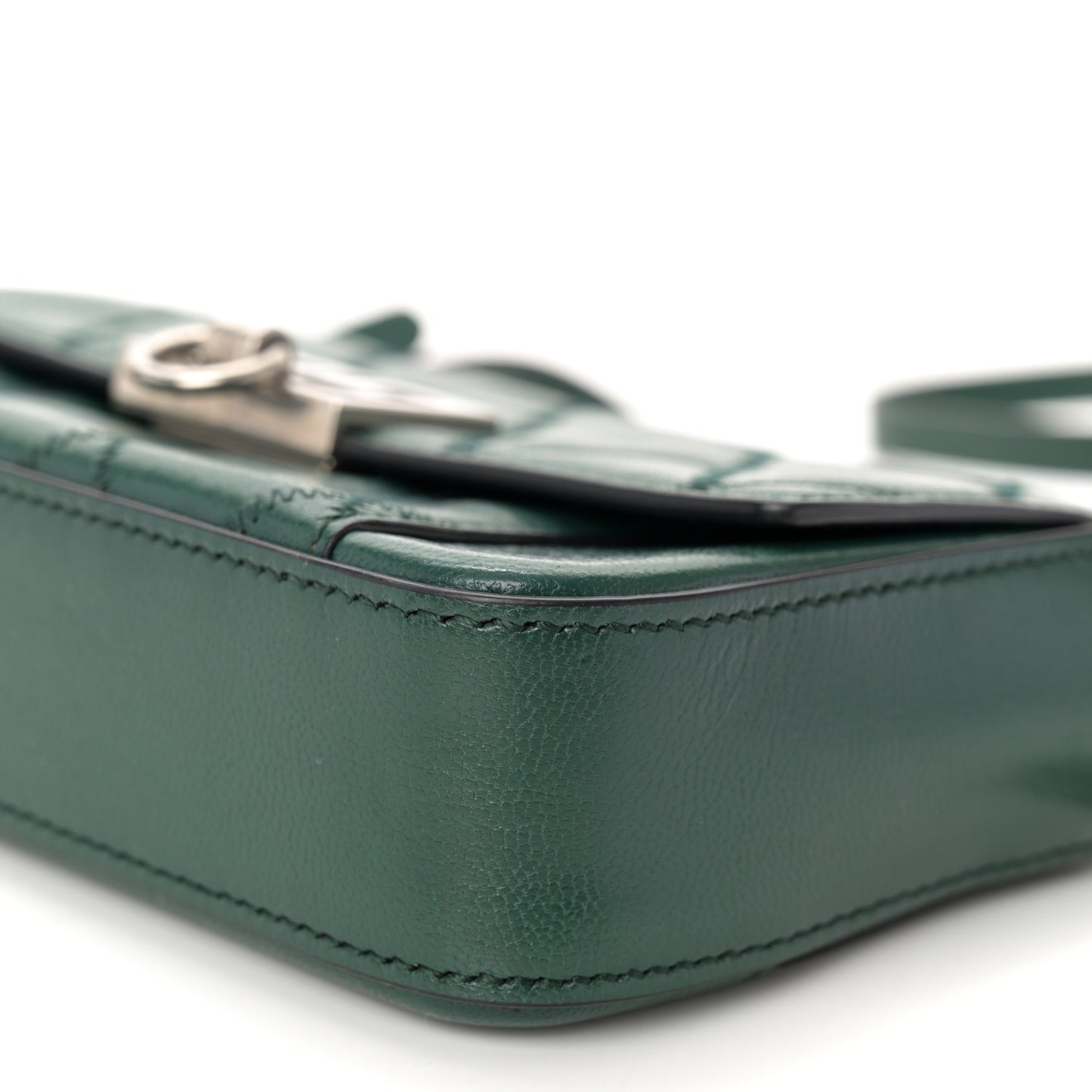 Goatskin Quilted GV3 Mini Pocket Convertible Bag Green Forest