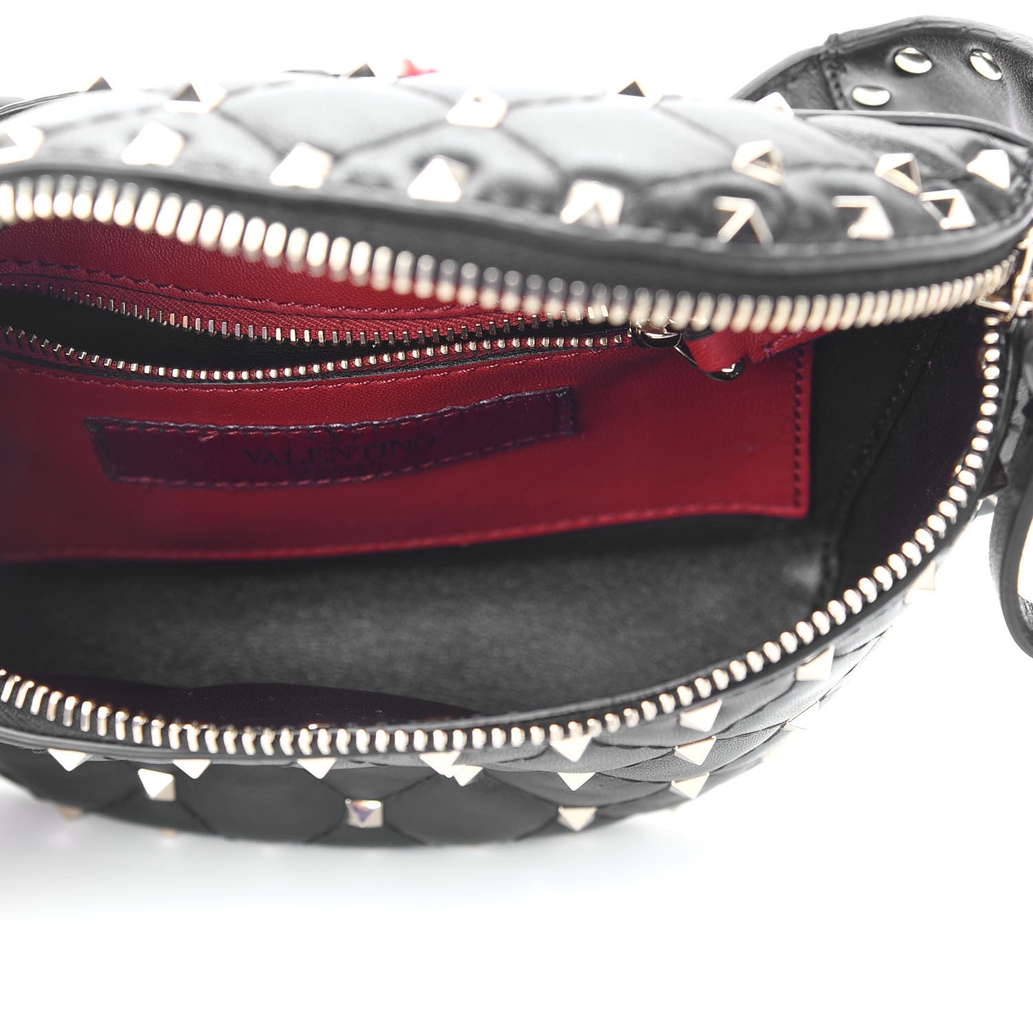 Valentino Garavani Nappa Rockstud Spike Belt Bag 85 Black 5 of 9