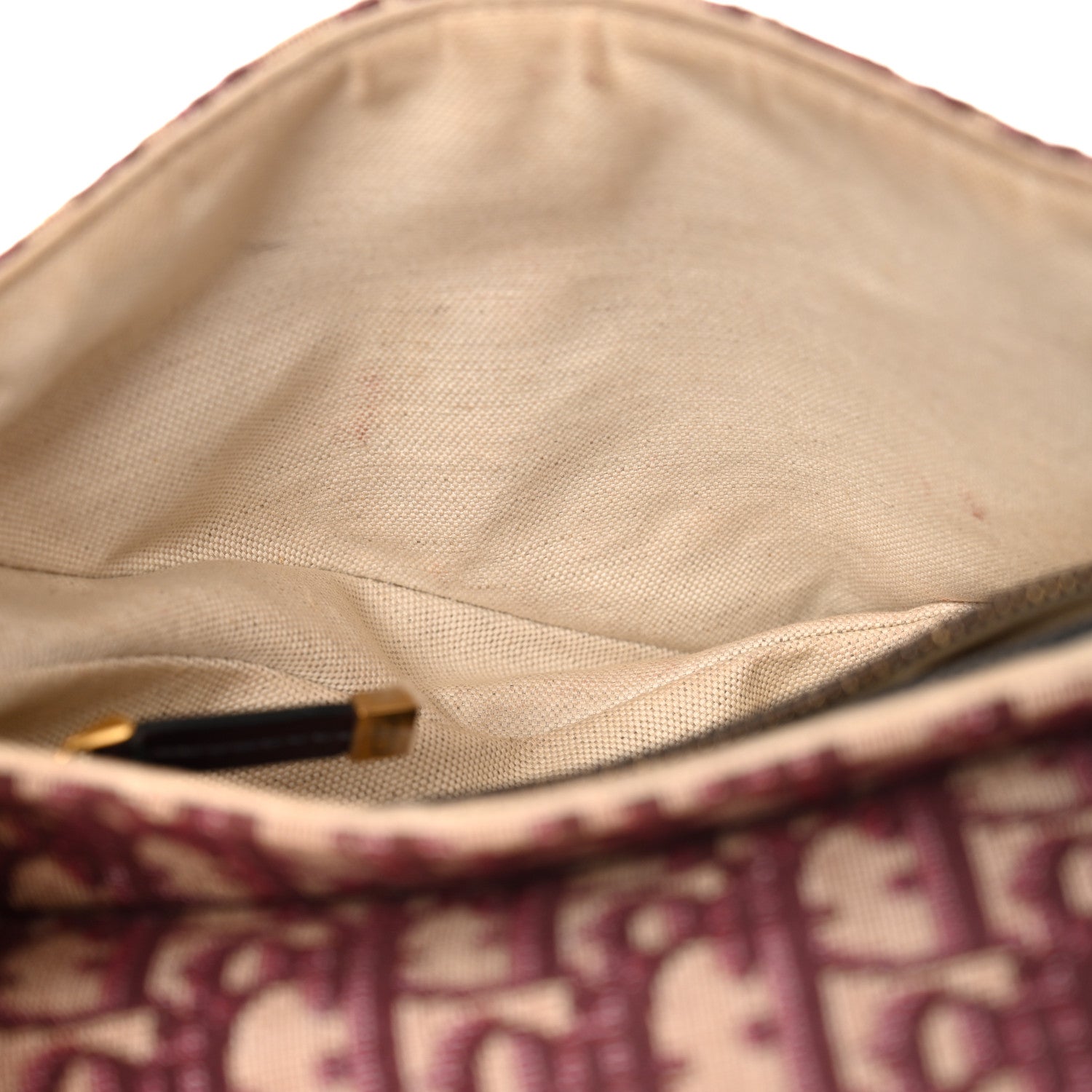 Christian Dior Oblique Saddle Bag Burgundy 12 of 13