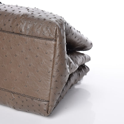 Bottega Veneta Ostrich Small Roma Tote Brown 12 of 17