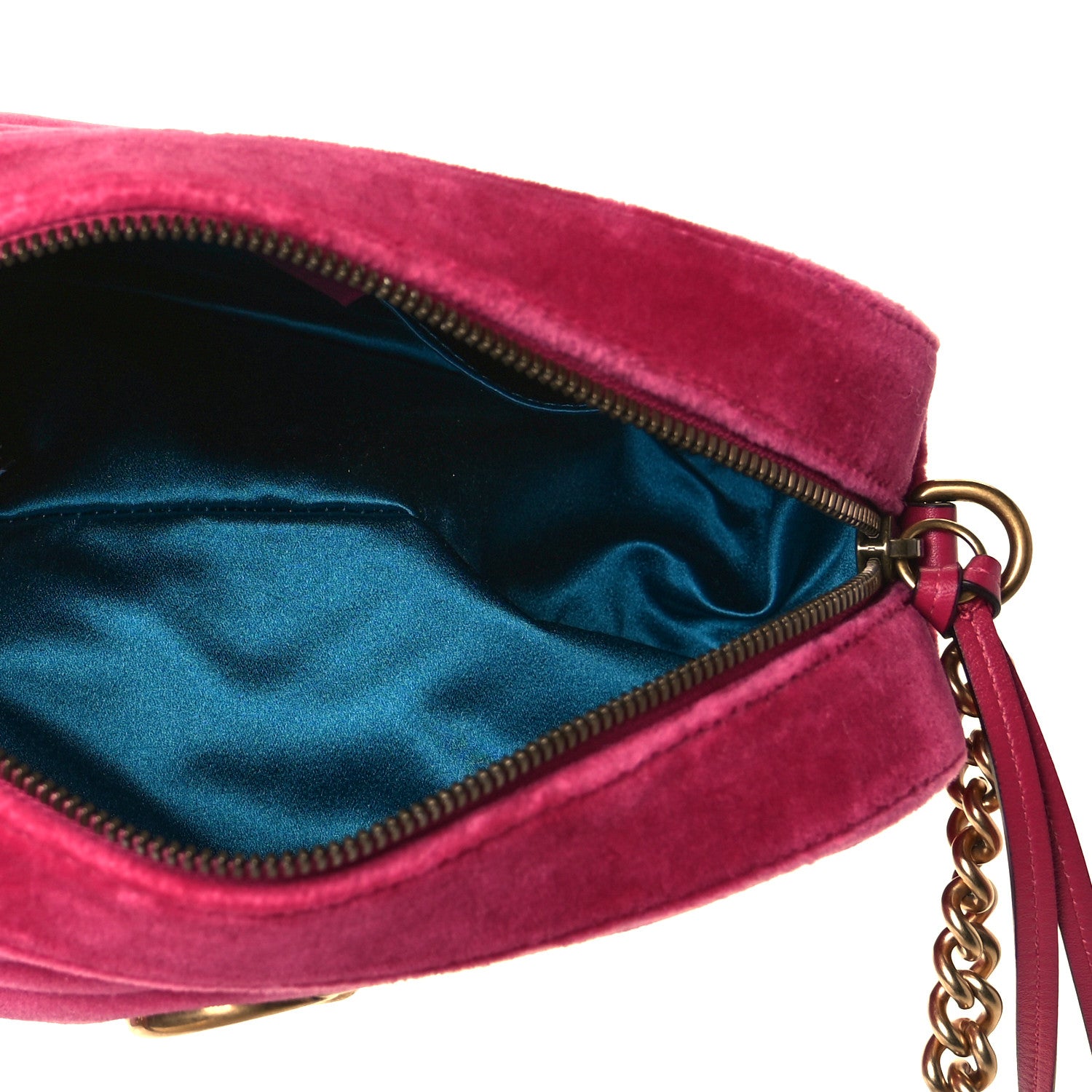 Gucci Velvet Matelasse Small GG Marmont Chain Shoulder Bag Light Raspberry Rose 5 of 8
