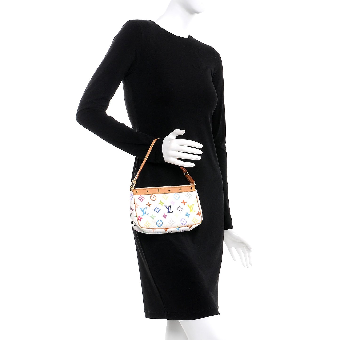 Monogram Multicolor Pochette Accessories White