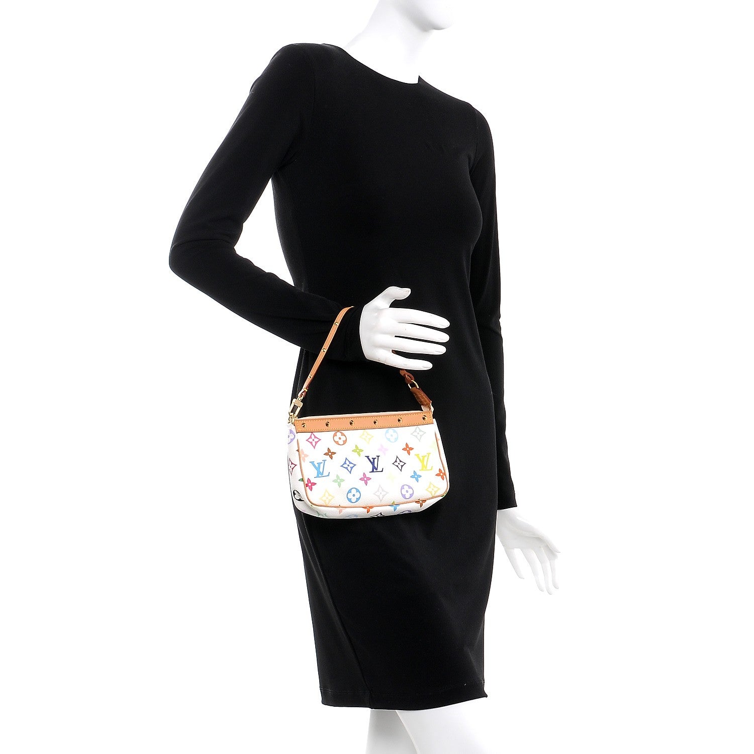 Louis Vuitton Monogram Multicolor Pochette Accessories White 2 of 10