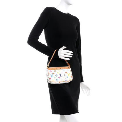 Louis Vuitton Monogram Multicolor Pochette Accessories White 2 of 10