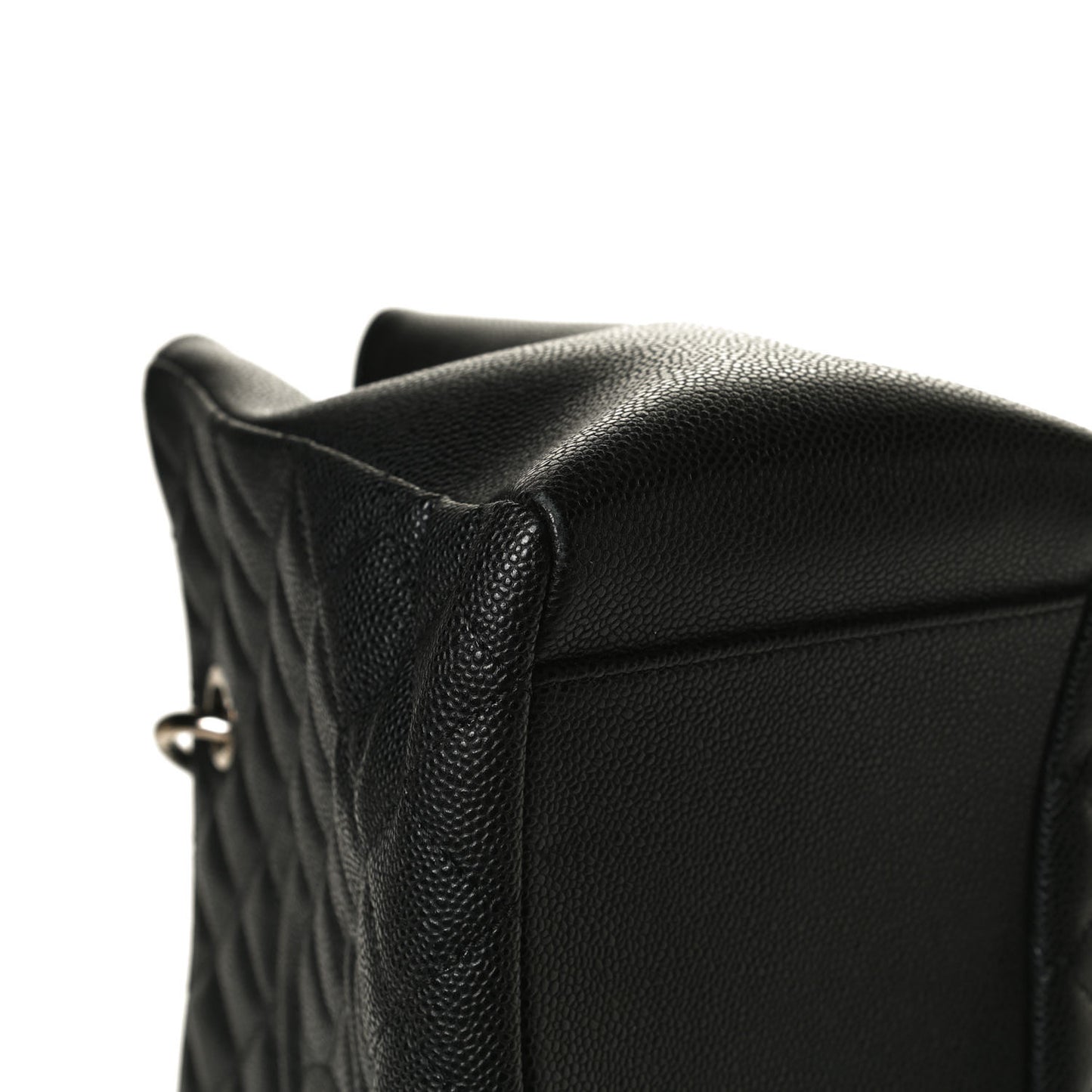 Caviar Quilted Grand Shopping Tote GST Black