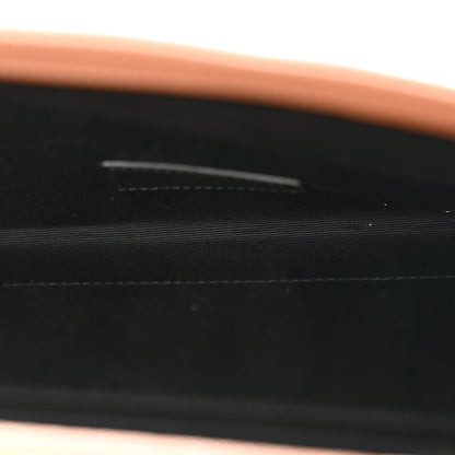Saint Laurent Grain De Poudre Matelasse Chevron Monogram Envelope Clutch Vintage Peach 5 of 9