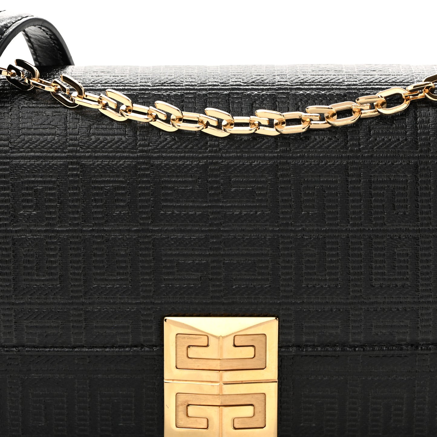 4G Coated Canvas Small Chain Shoulder Bag Black