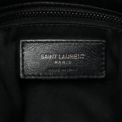 Saint Laurent Lambskin Quilted Monogram Monochrome Small Loulou Puffer Chain Satchel Black 6 of 10