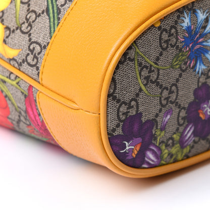 Gucci GG Supreme Monogram Flora Small Ophidia Bucket Bag Beige Multicolor Crop 10 of 12