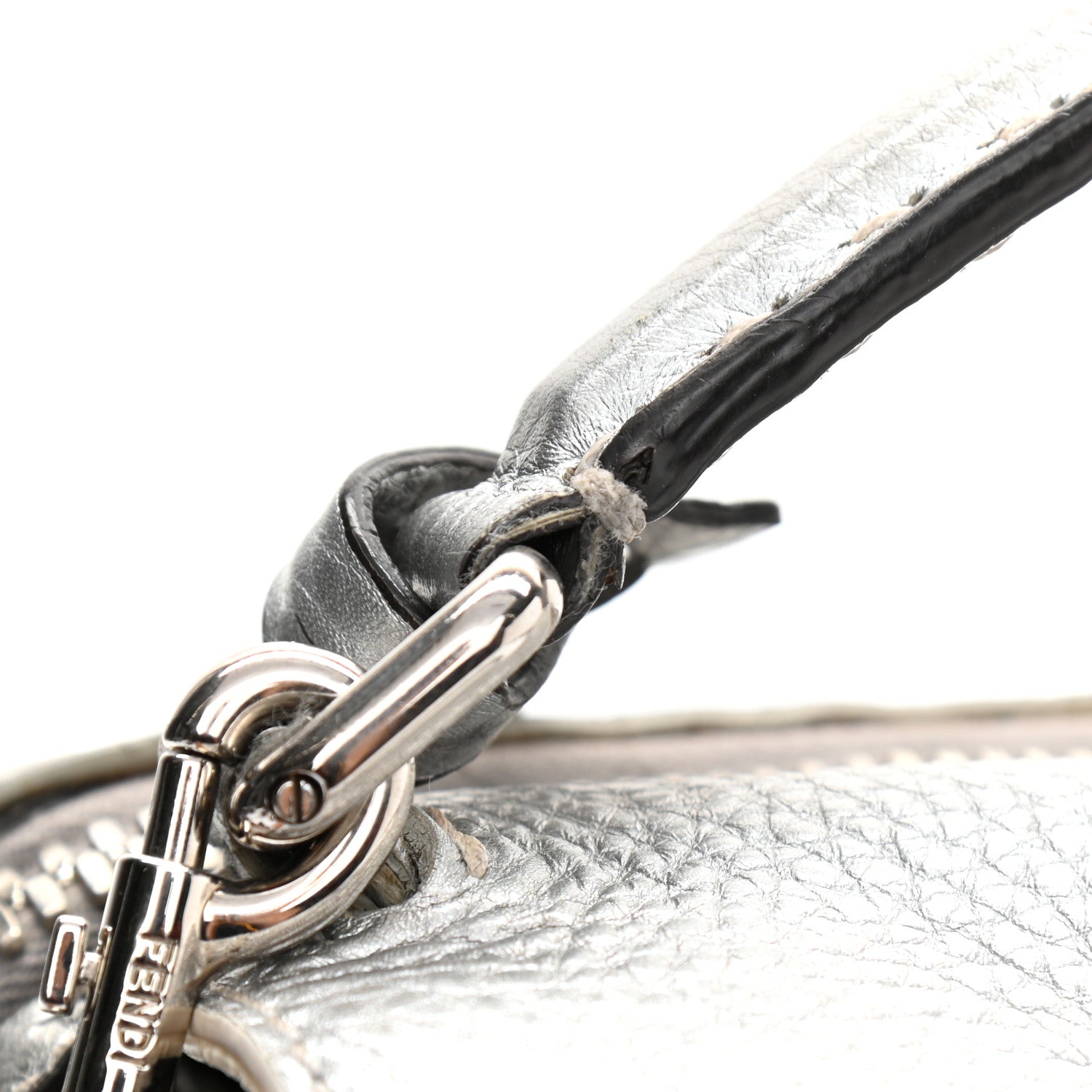 Fendi Cuoio Romano Lux Selleria Lei Boston Tote Argento 17 of 18