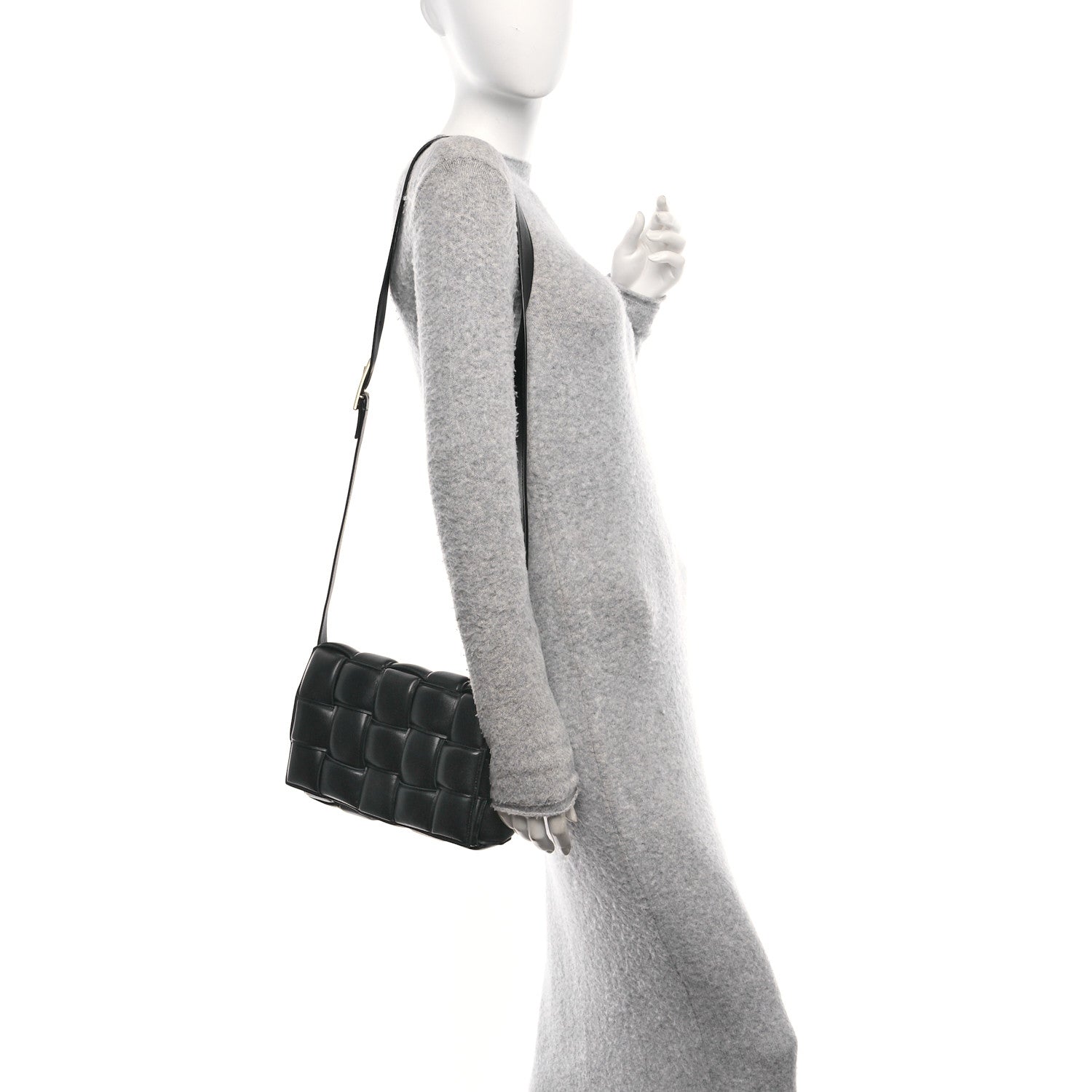 Bottega Veneta Nappa Maxi Intreccio Padded Cassette Crossbody Bag Black 3 of 9