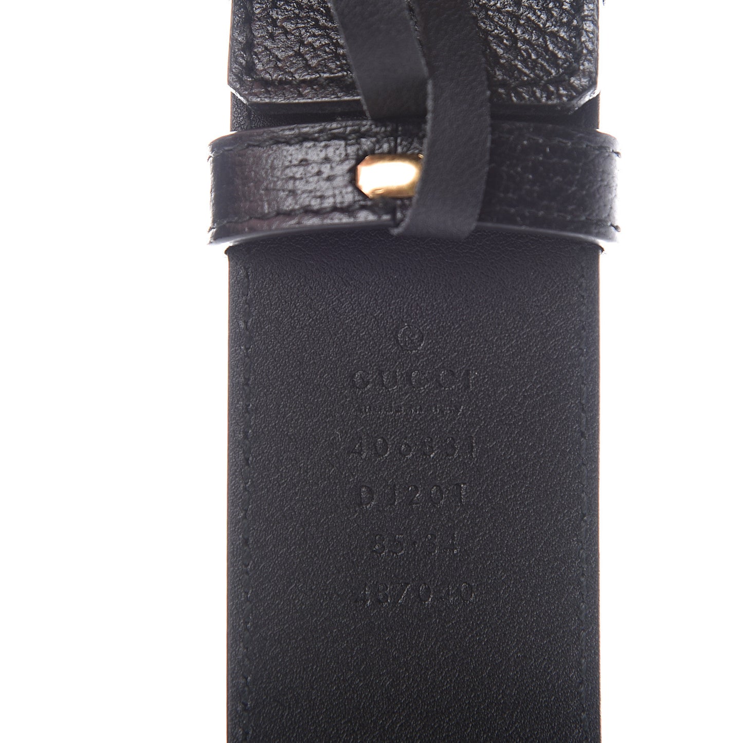 Textured Calfskin Double G 40mm Belt 85 34 Black