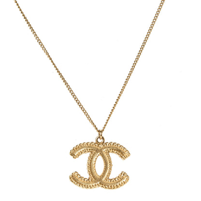 Chanel Metal CC Necklace Matte Gold 4 of 6