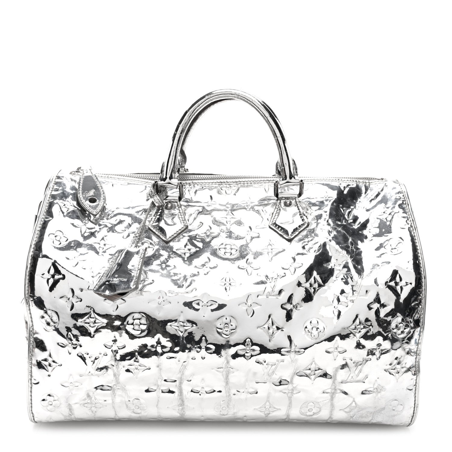 Louis Vuitton Monogram Miroir Speedy 35 Silver 1 of 9