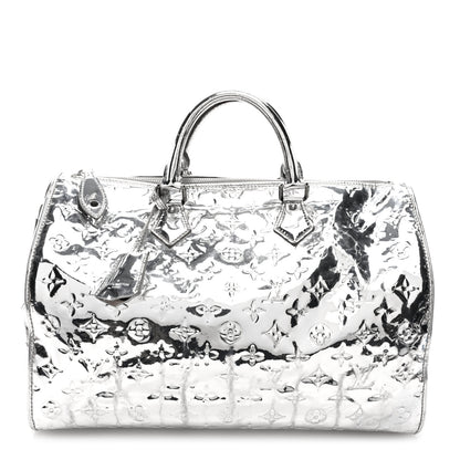 Louis Vuitton Monogram Miroir Speedy 35 Silver 1 of 9