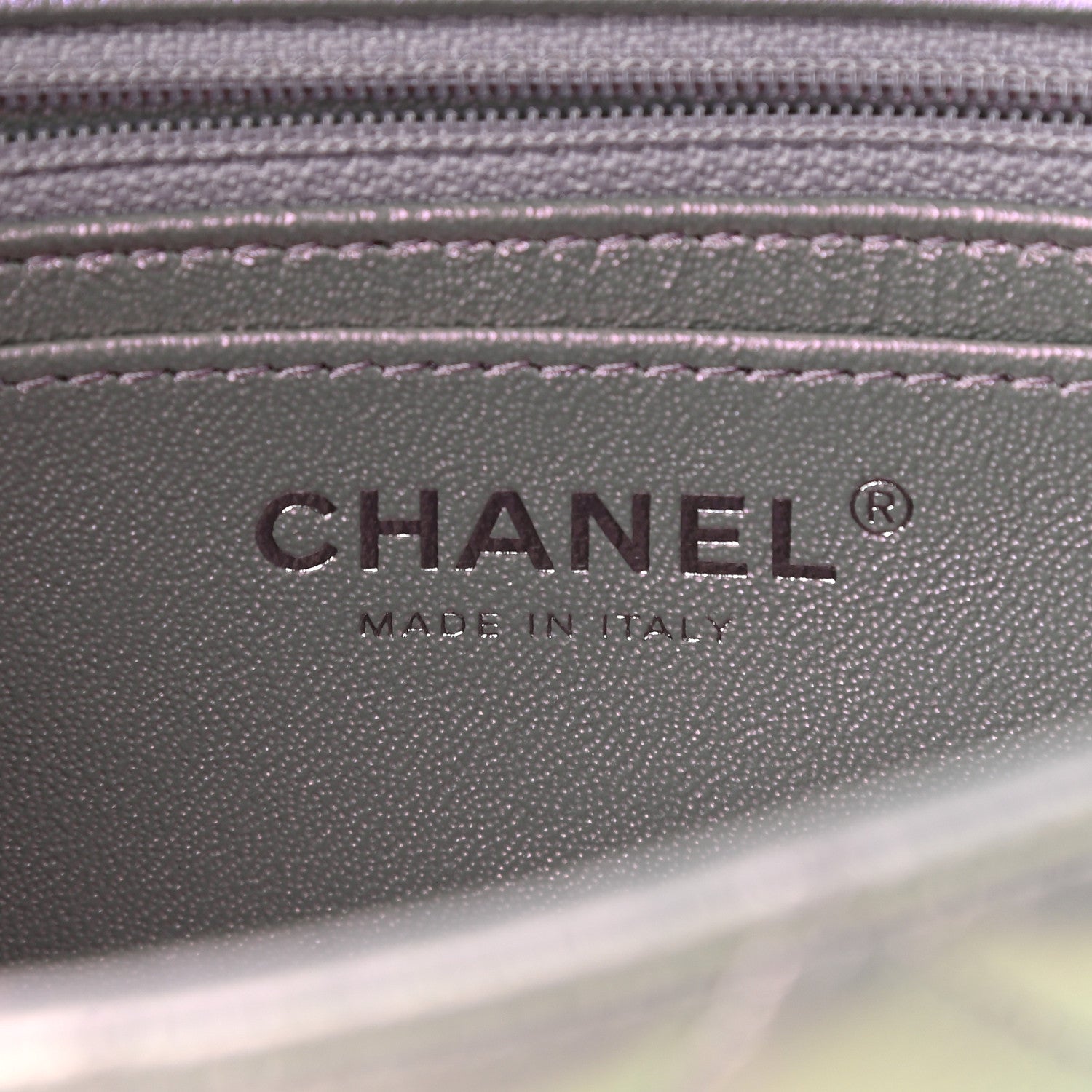 Chanel Iridescent Calfskin Quilted Mini Rectangular Flap Light Purple 6 of 9