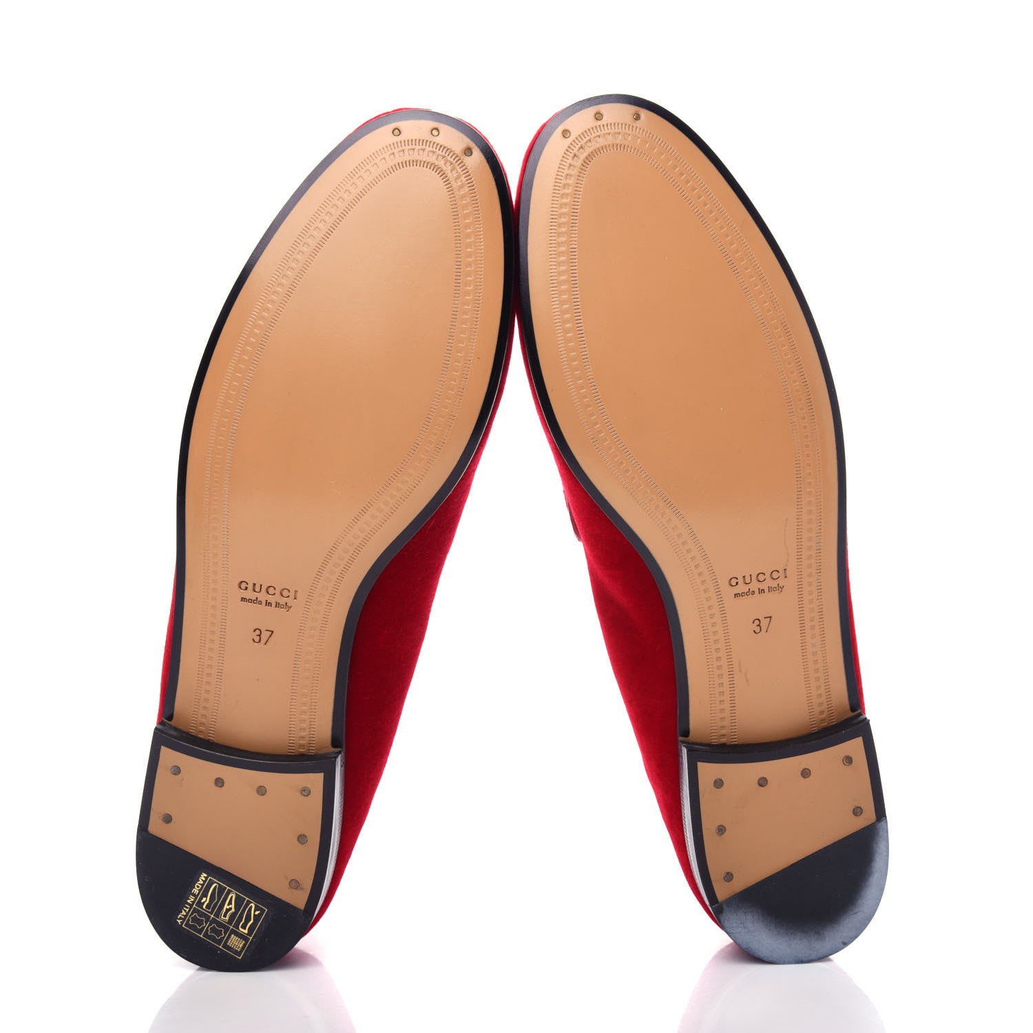 Gucci Velvet Horsebit Womens Jordaan Loafers 37 Hibiscus Red 6 of 12