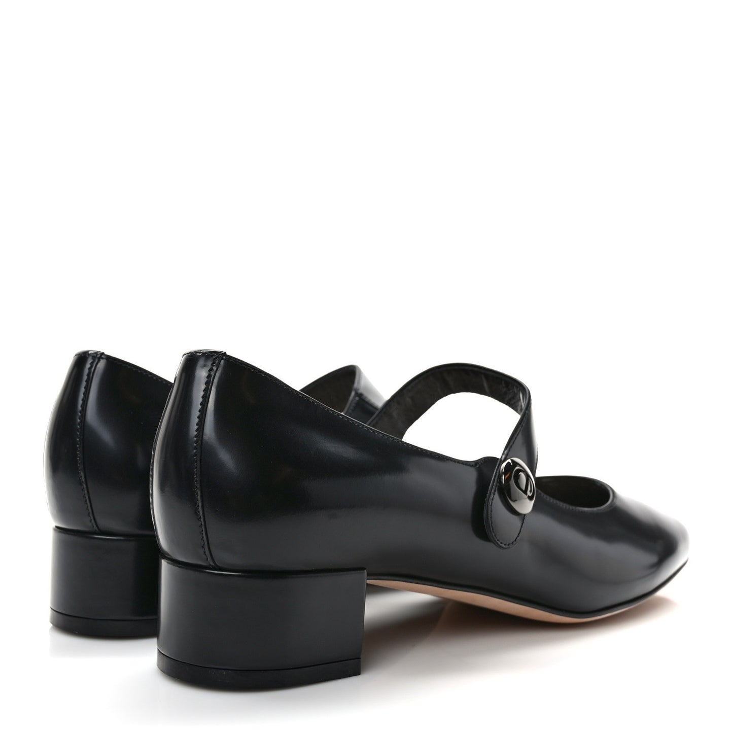 Brushed Calfskin Uniform 30mm Pumps 39 Black