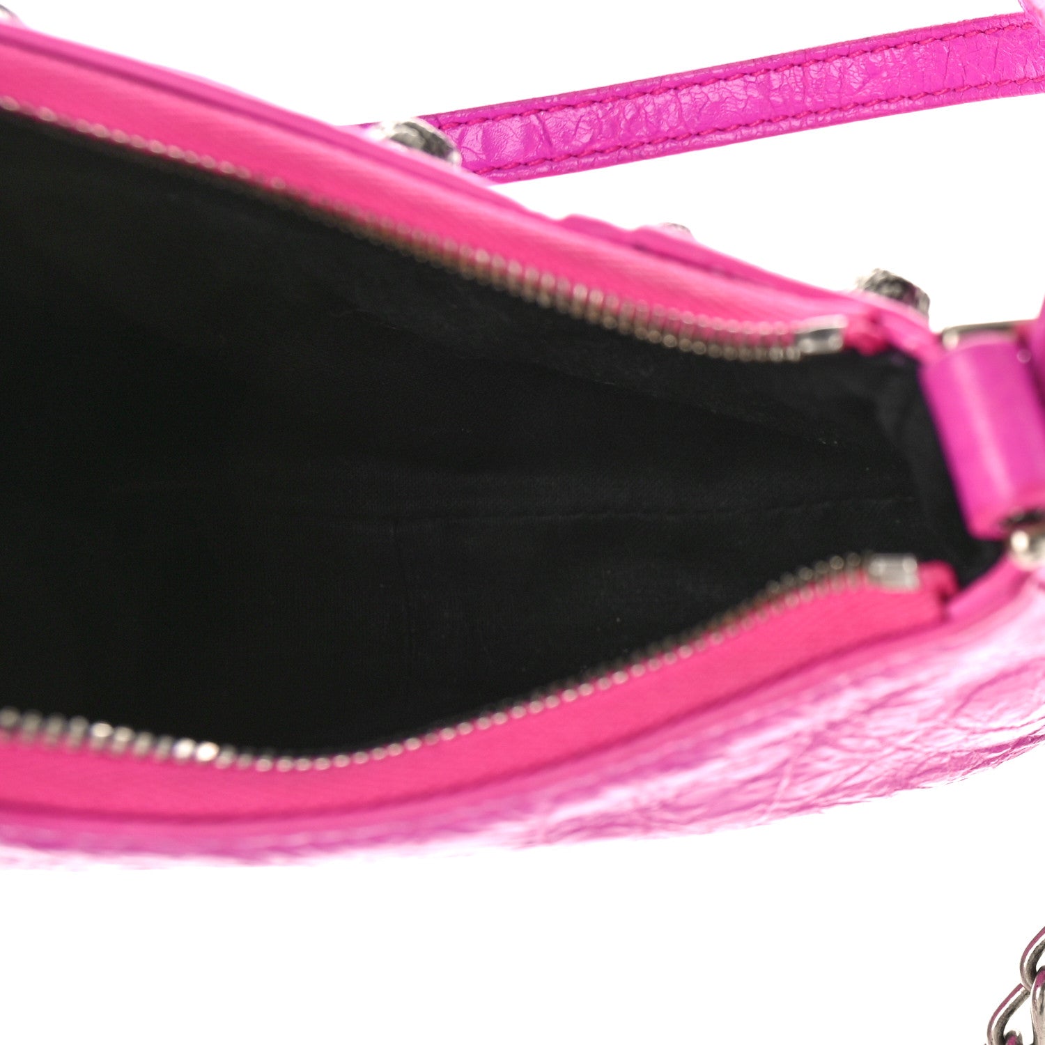 Balenciaga Agneau Arena Le Cagole Mini Purse With Chain Lipstick Pink 5 of 10