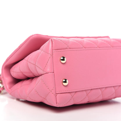 Chanel Caviar Lizard Embossed Quilted Mini Coco Handle Flap Pink 6 of 9