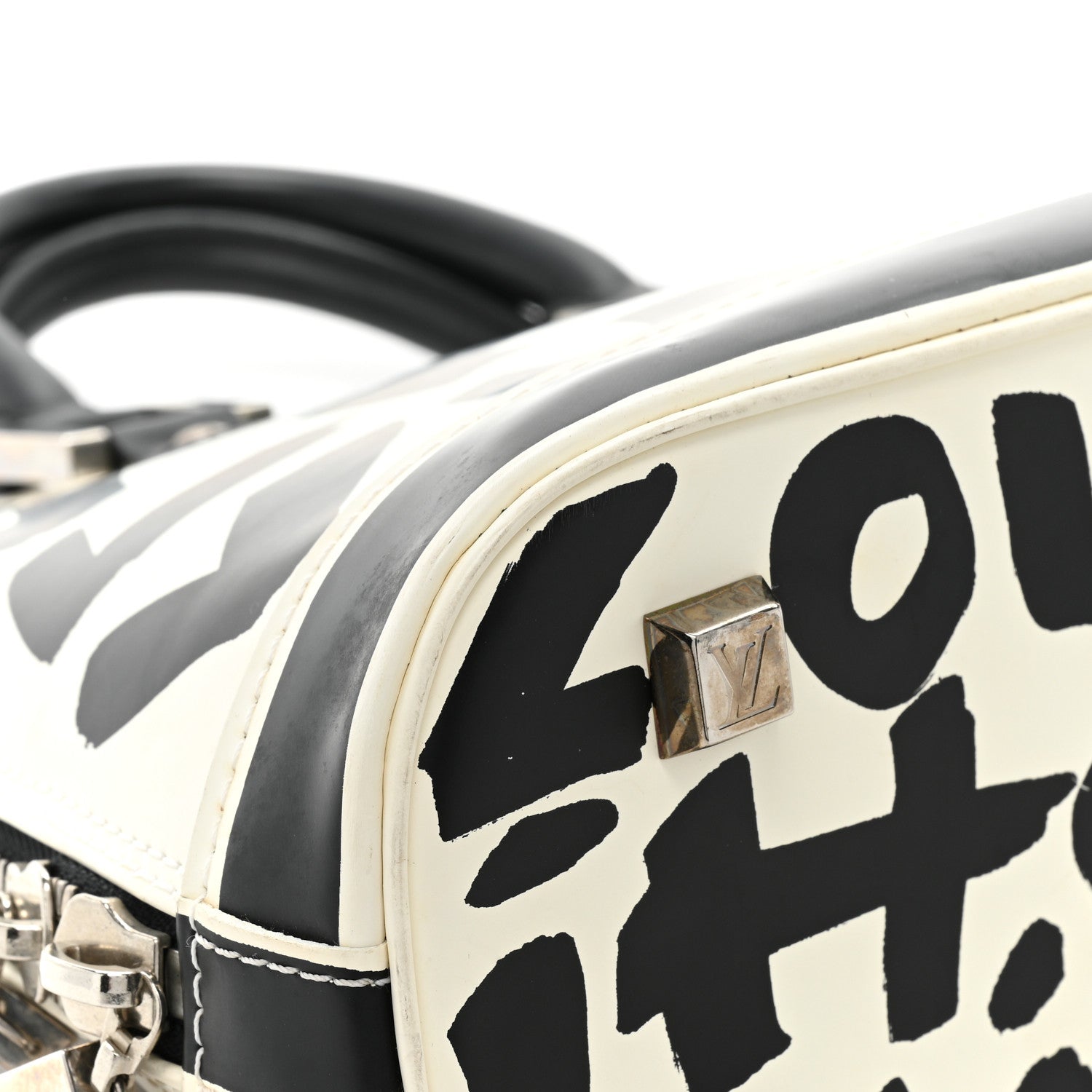 Louis Vuitton Graffiti Alma MM Black 12 of 13