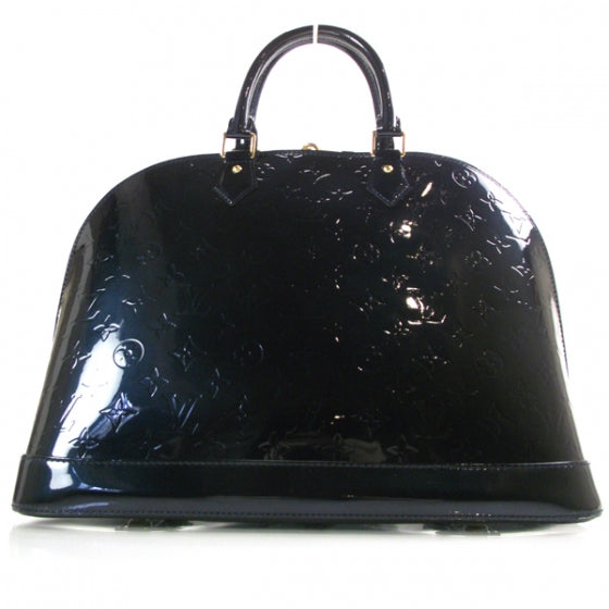 Louis Vuitton Vernis Alma MM Blue Nuit 1 of 9