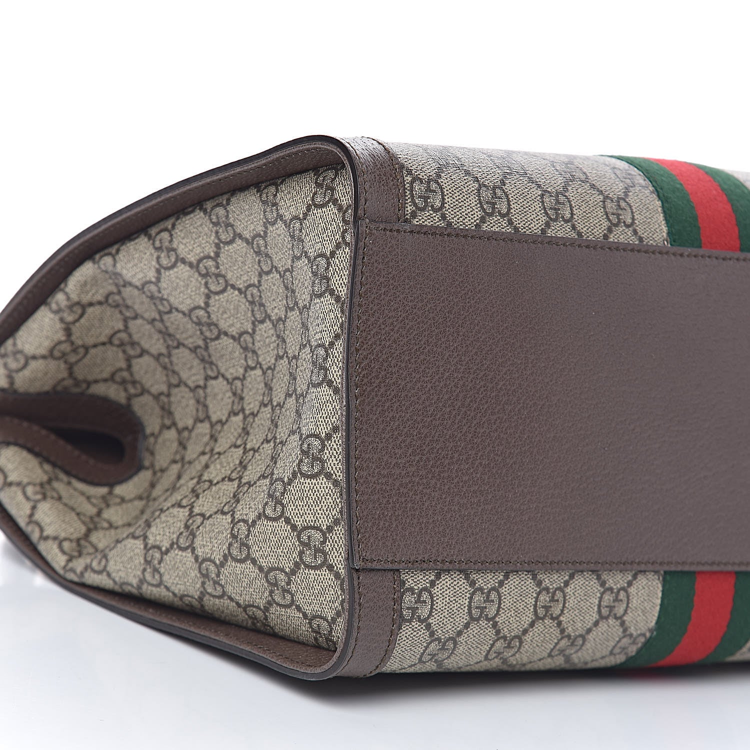 Gucci GG Supreme Monogram Web Medium Ophidia Tote Bag Brown 9 of 11