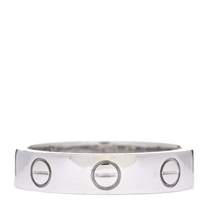 Cartier 18K White Gold Diamond 4mm LOVE Wedding Band Ring 47 4 3 of 4