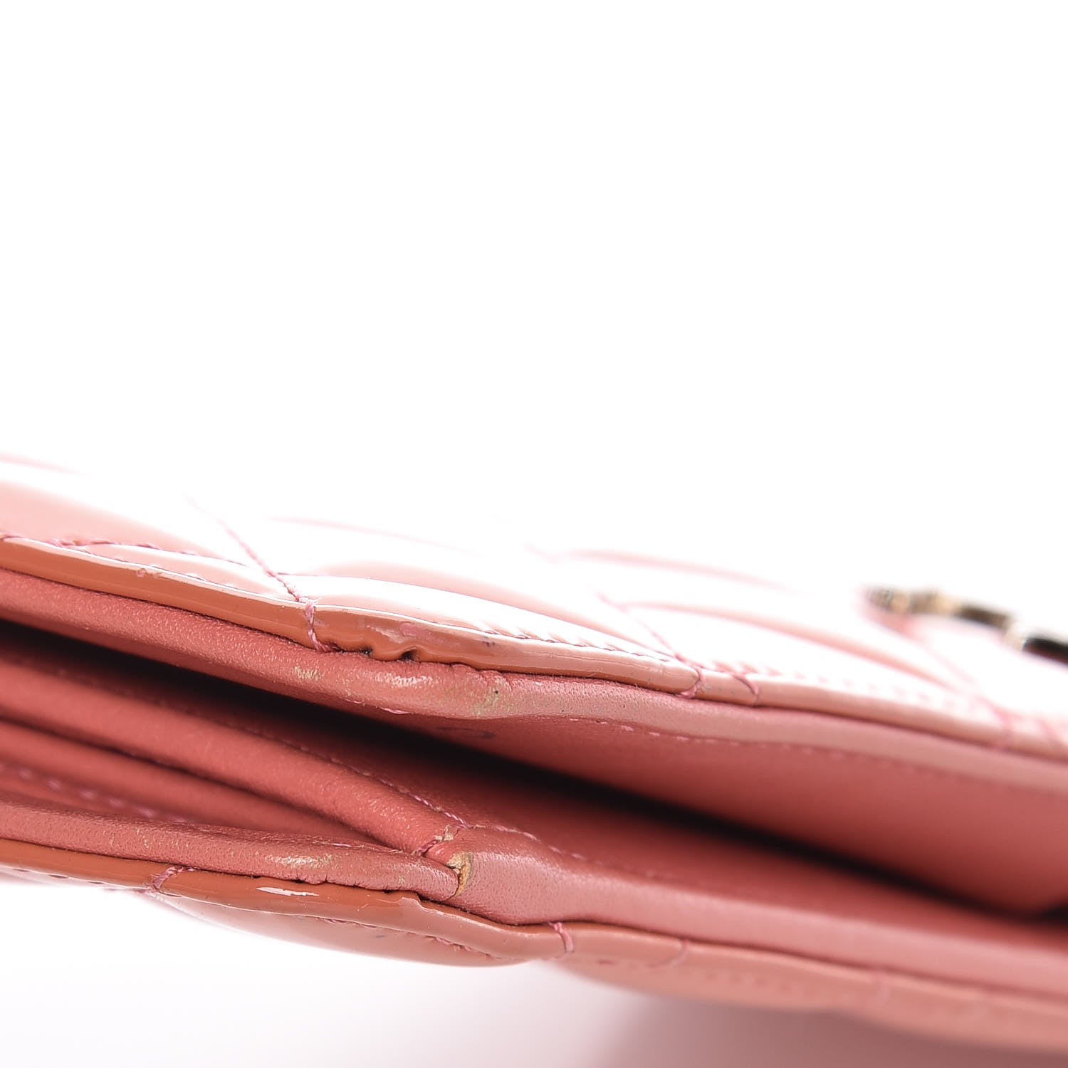 Chanel Patent Quilted Brilliant Yen Wallet Pink 18 of 20