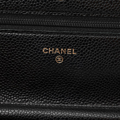 Chanel Caviar Quilted Wallet on Chain WOC Black 6 of 13