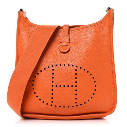 Hermes Taurillon Clemence Evelyne II PM Orange 1 of 10