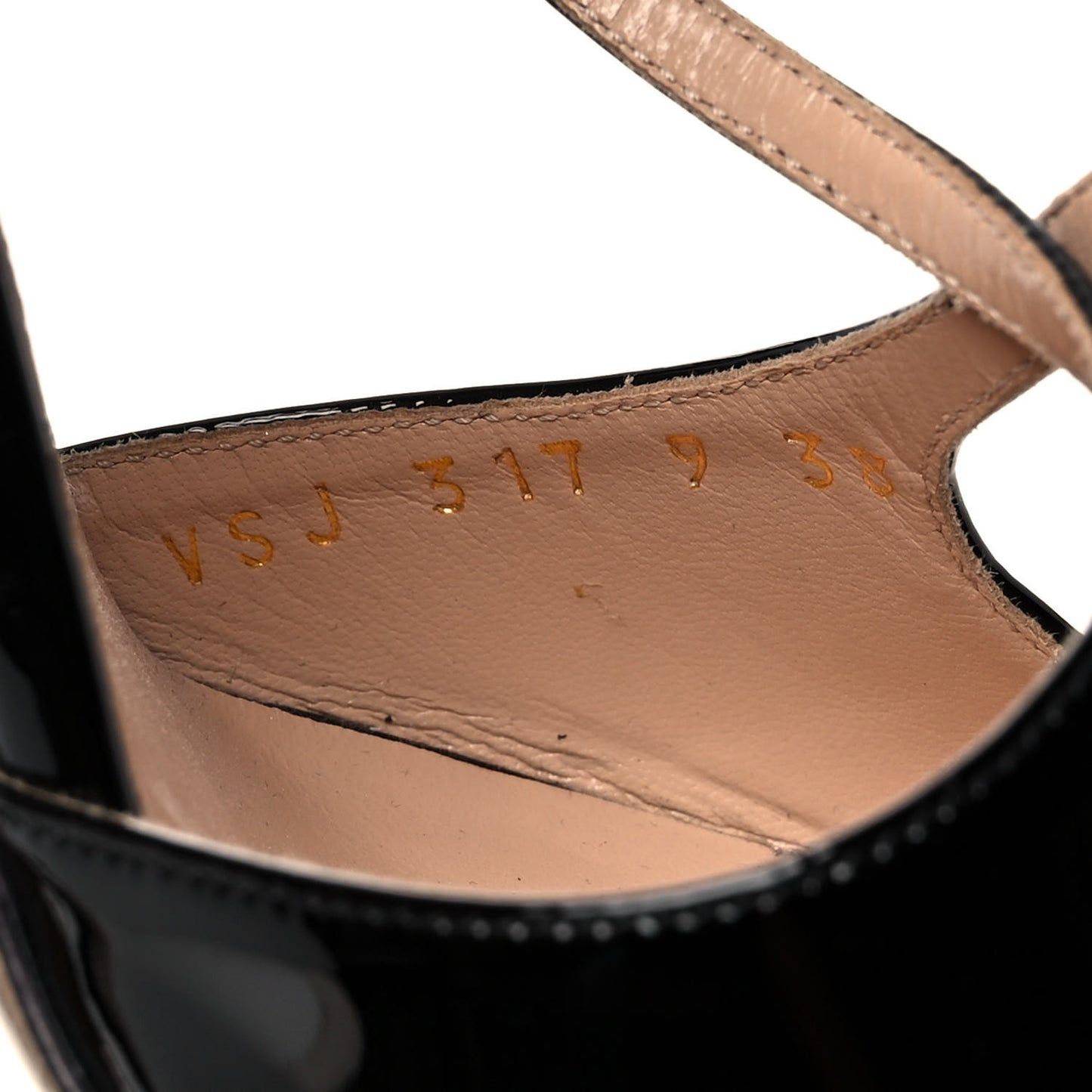 Patent Cutout Tango Mary Jane Pumps 38 Black