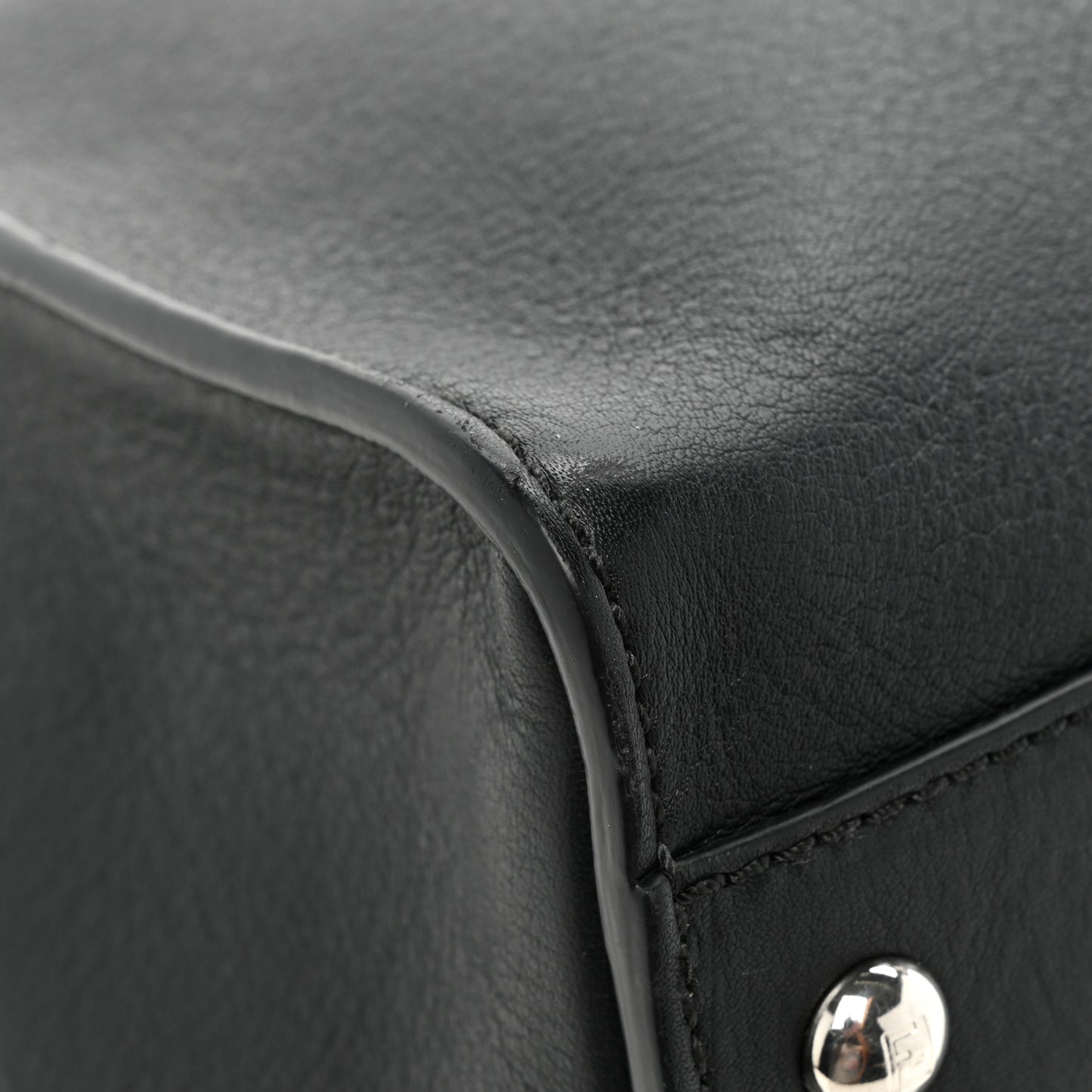 Vitello Dolce Marmol Patent Crocodile Trapuntata Large Peekaboo Iconic Satchel Black Fumo
