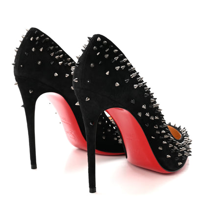 Christian Louboutin Veau Velours Studded Escarpic 100 Pumps 39.5 Black 4 of 8