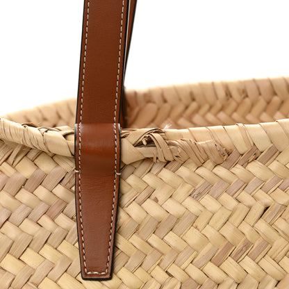 Celine Raffia Calfskin Triomphe Medium Panier Tan 11 of 16