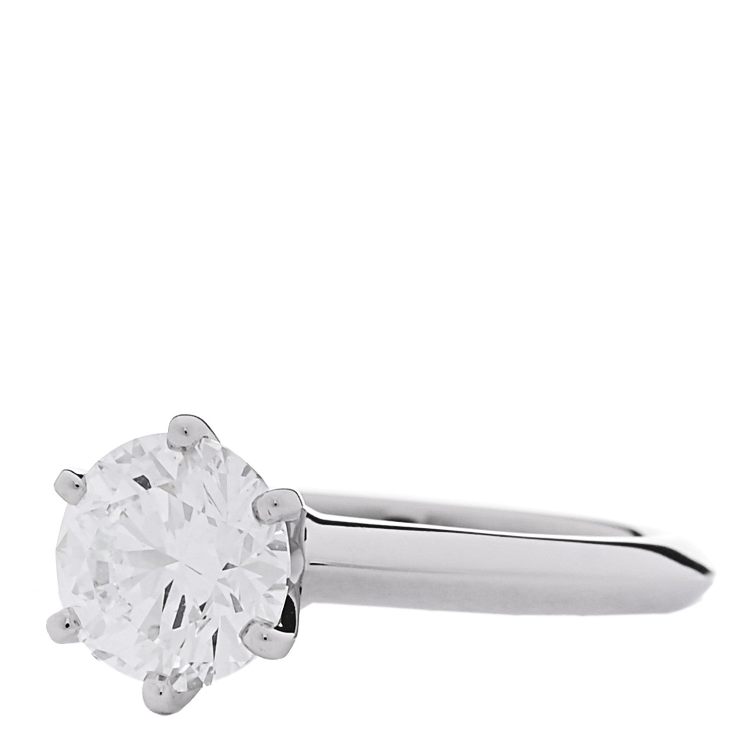 Tiffany Platinum Diamond 1.36ct Solitaire Engagement Ring 45 3.25 3 of 6